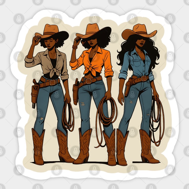 Balck Cowgirls, Black Girl Magic Sticker by UrbanLifeApparel